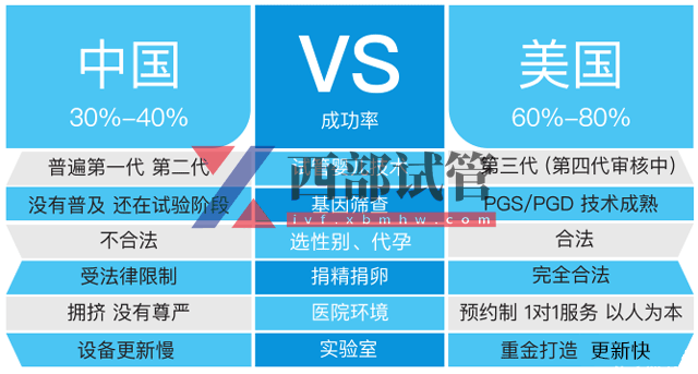 中美試管嬰兒對比